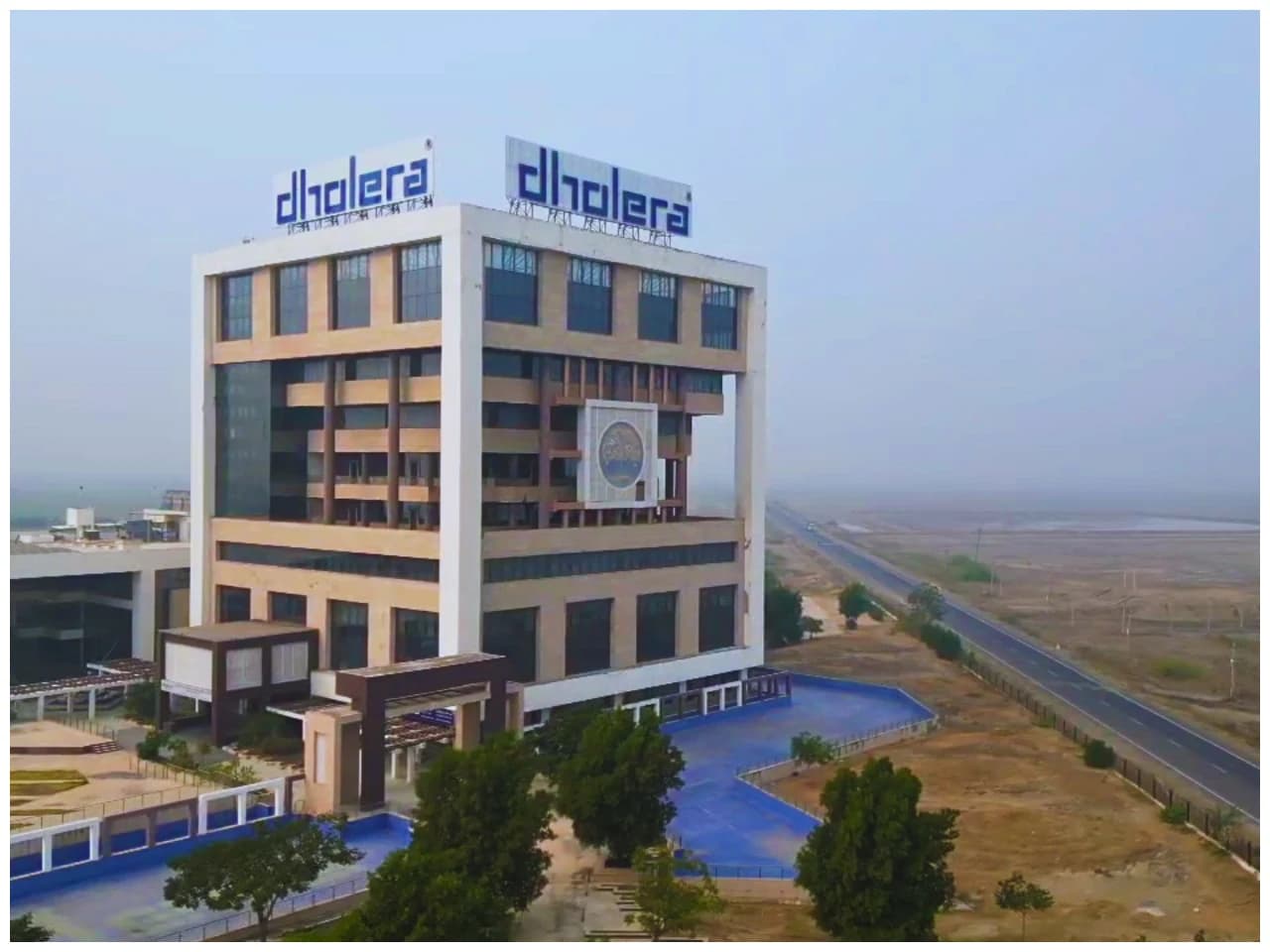 Aerial view of ABCD Building in Dholera SIR