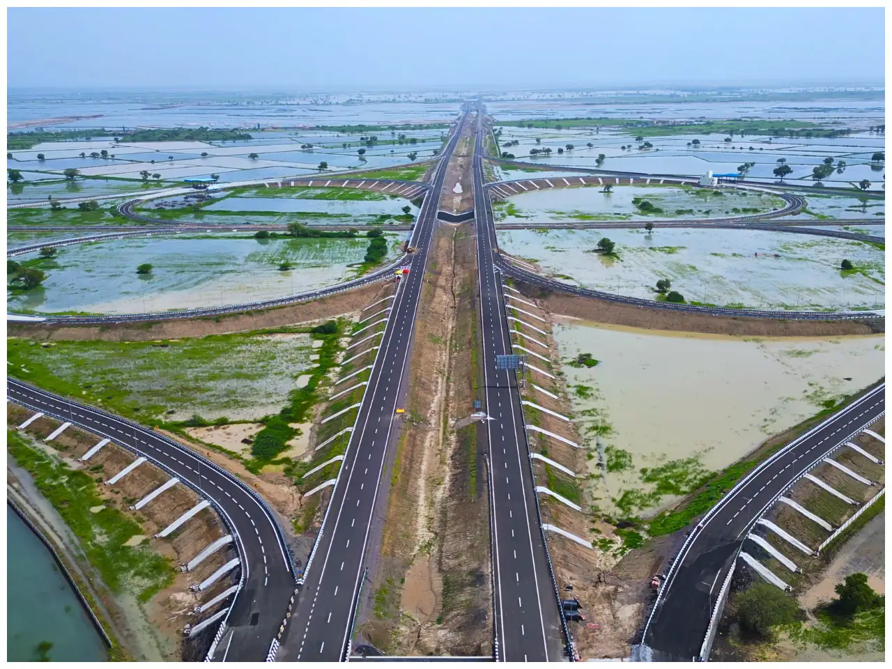 Aerial view of Ahmedabad Dholera Expressway