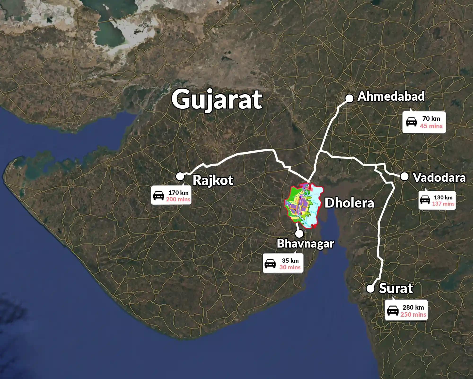 Dholera Location Map