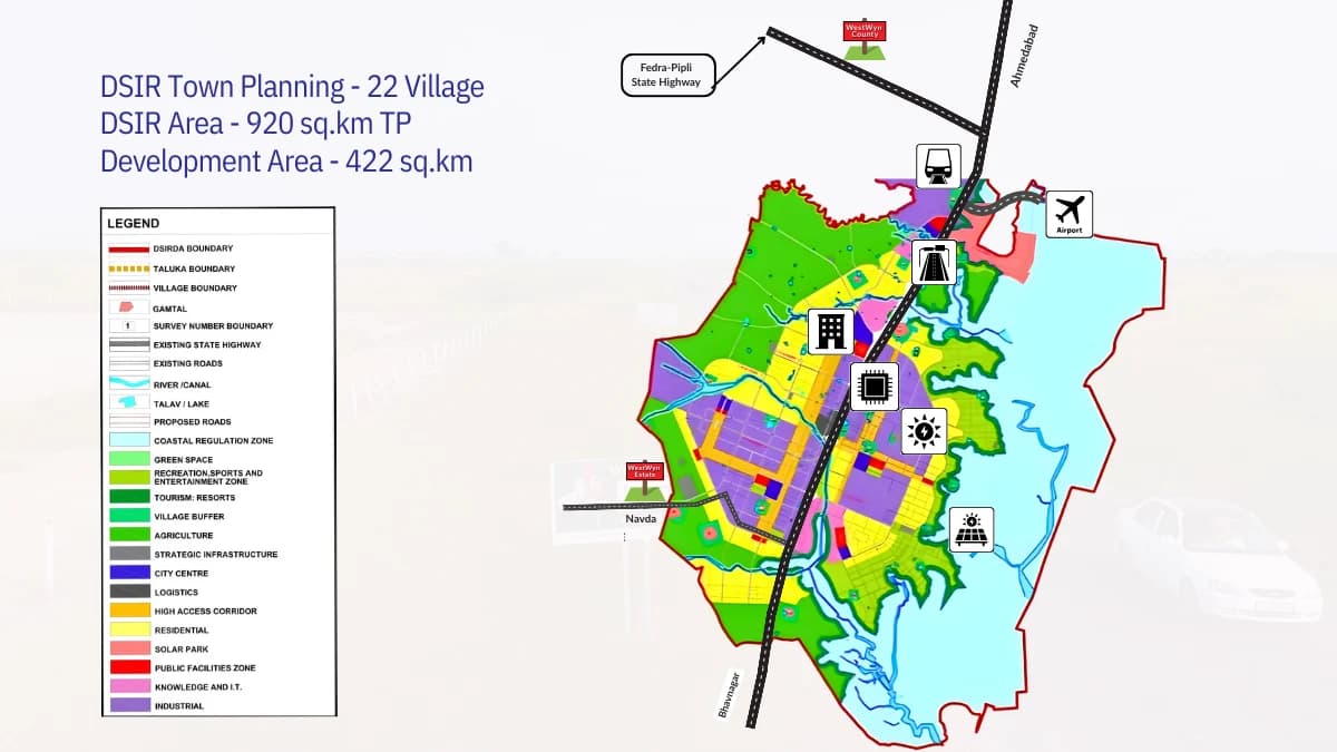 Dholera Mega Projects Map