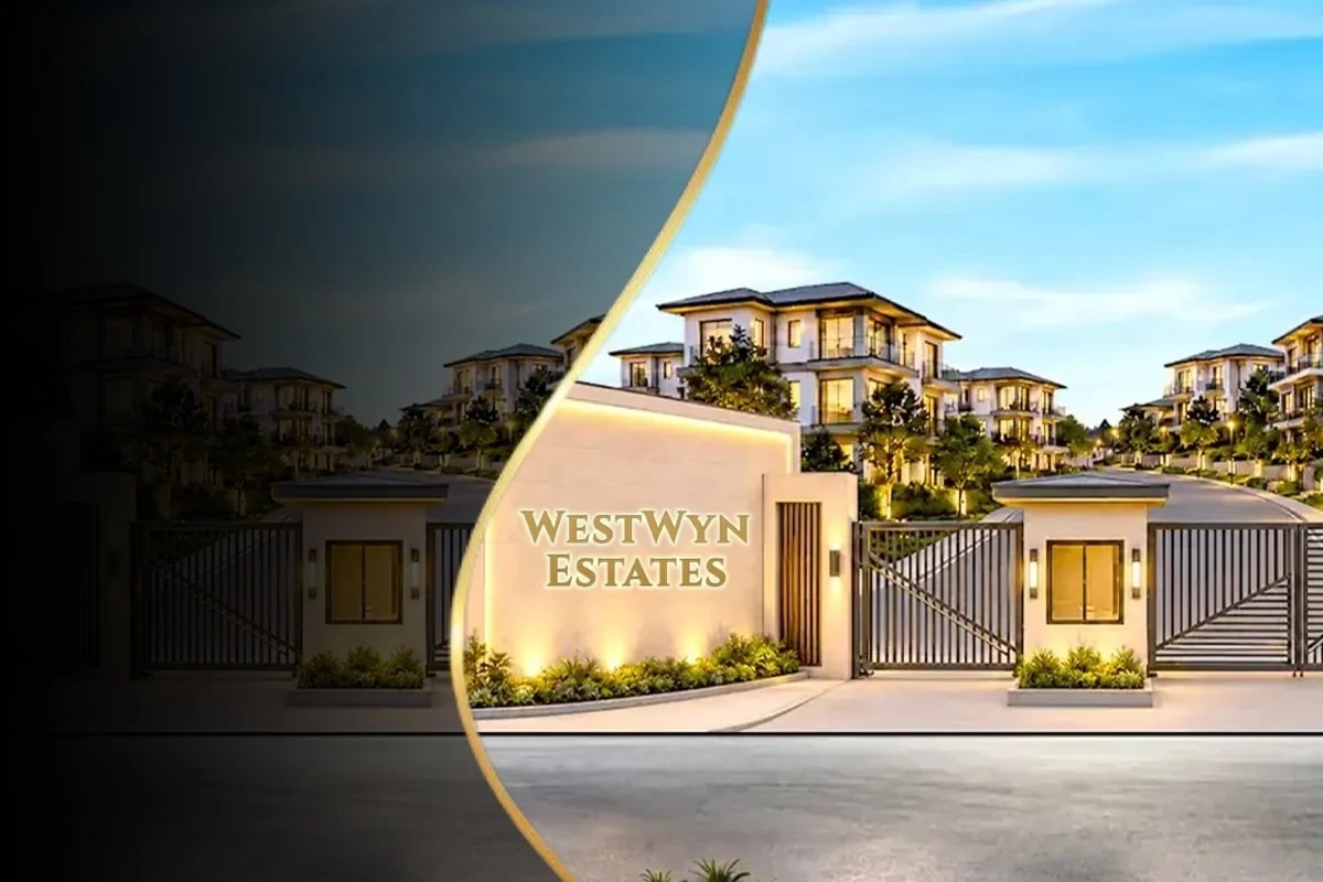 Entrance gate of WestWyn Estates in Polarpur, Dholera