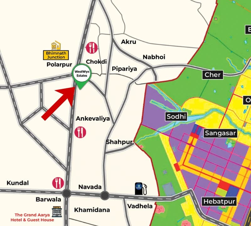westwyn estates location map